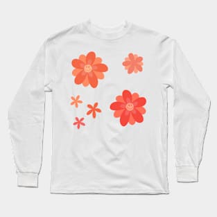 Bright and Cheerful Flower Smiley Face pack Long Sleeve T-Shirt